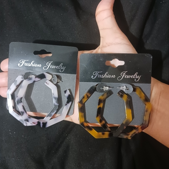 Jewelry - NEW Bundle of Women fashion printed hoop earrings